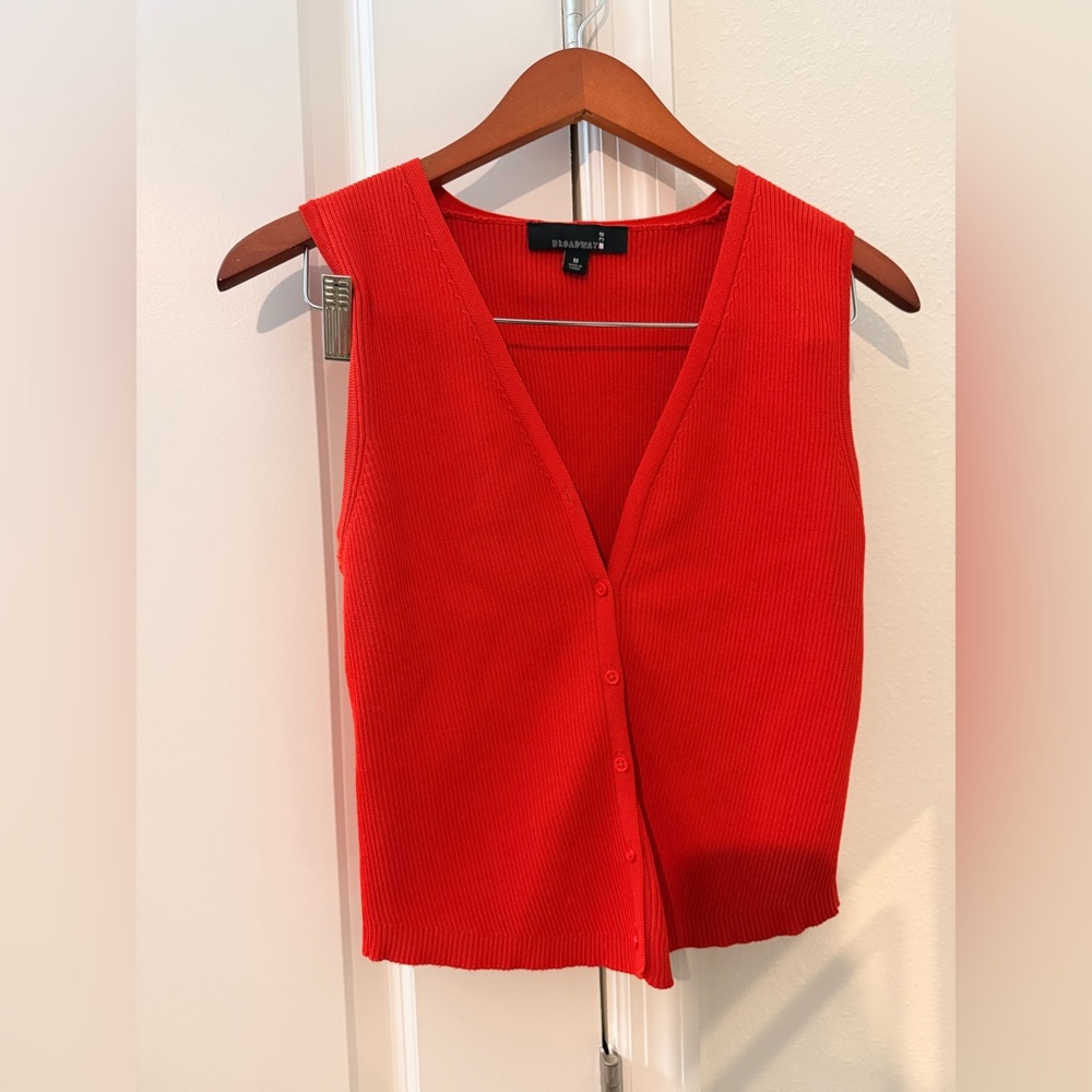 Virbrant orange Sleeveless Crop Top